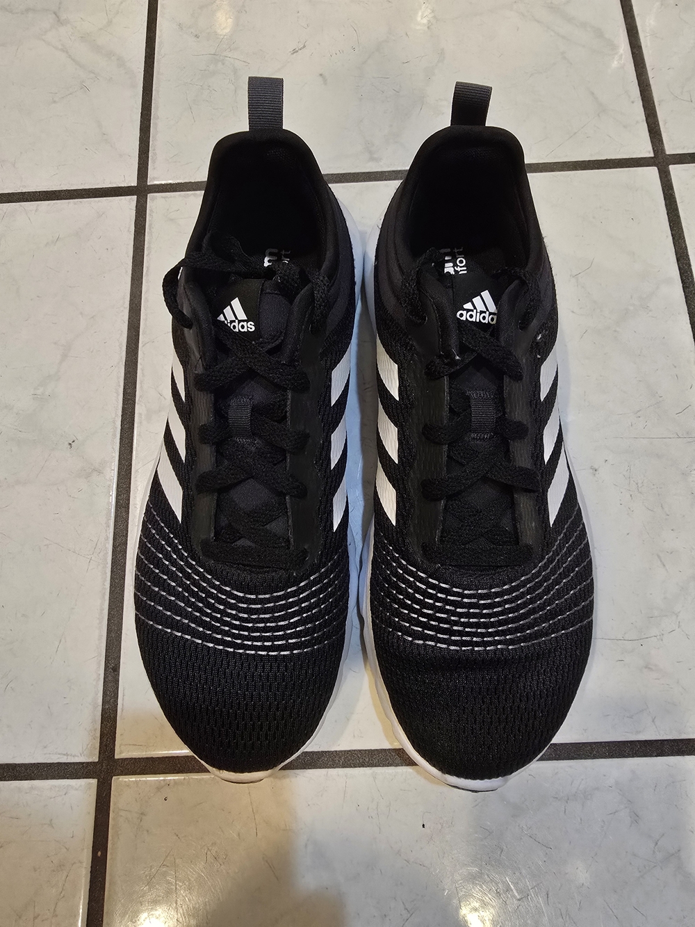 Adidas Women's Black and White Running Sneakers